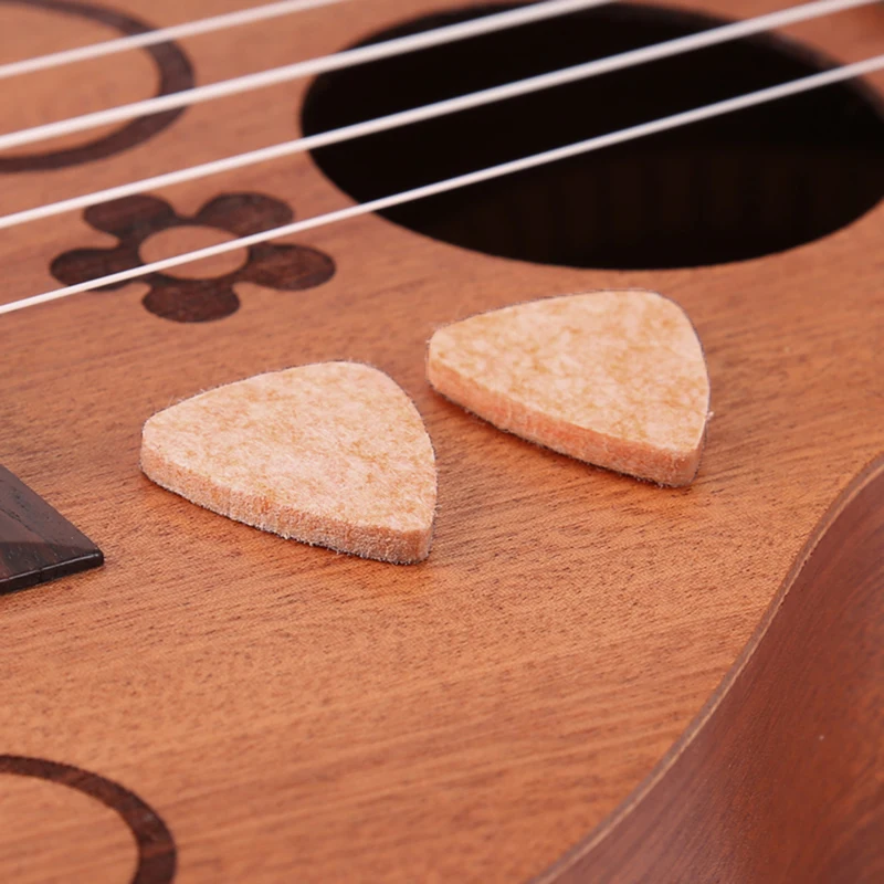 Новые 5 шт. мягкие жесткие укулеле шерстяные войлочные медиаторы ACCS 3 мм