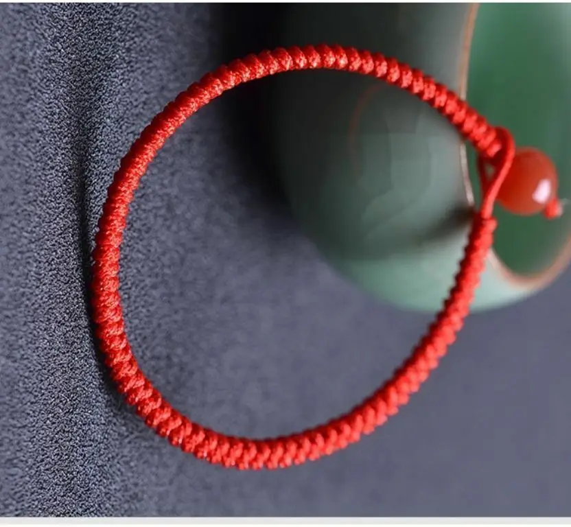 

Beautiful Chinese Red String Bracelet/ Men&Women Adjustable Bracelet/ 7inches Lucky Gift