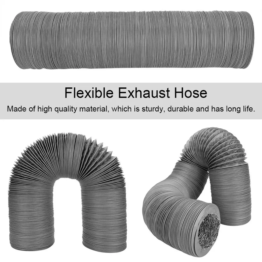 Шланг для отвода 8 м двухслойный гибкий вытяжной шланг из ПВХ алюминиевой фольги