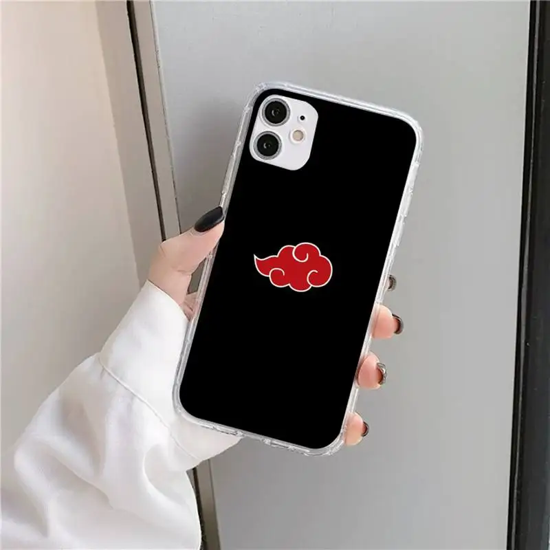 

Akatsuki Naruto Anime Phone Case Transparent for iPhone 11 12 mini pro XS MAX 8 7 6 6S Plus X 5S SE 2020 XR
