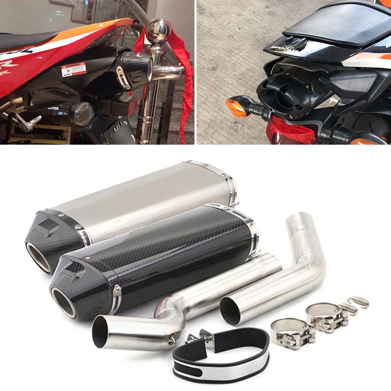 Выхлопная труба для мотоцикла Honda CBR1000RR 2004 2007 2 средней трубы выхлопная 51 мм