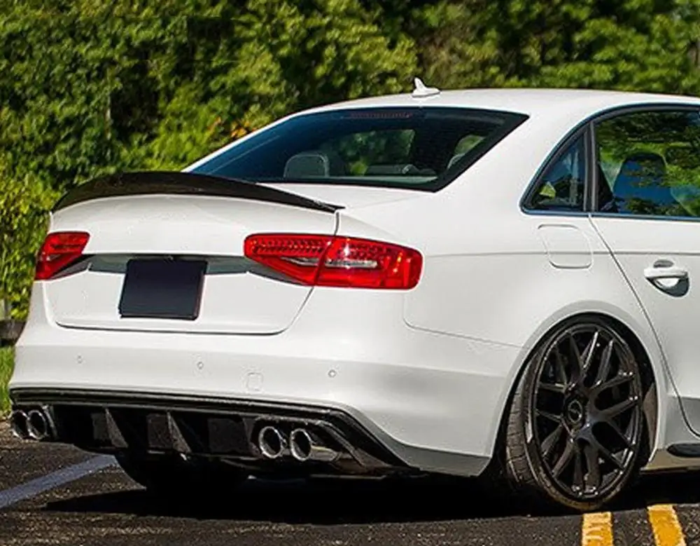 Задний спойлер для Audi A4 b8 5 S4 4 дверь 2013 ~ 2016 стиль HK углеродное волокно|Спойлеры и