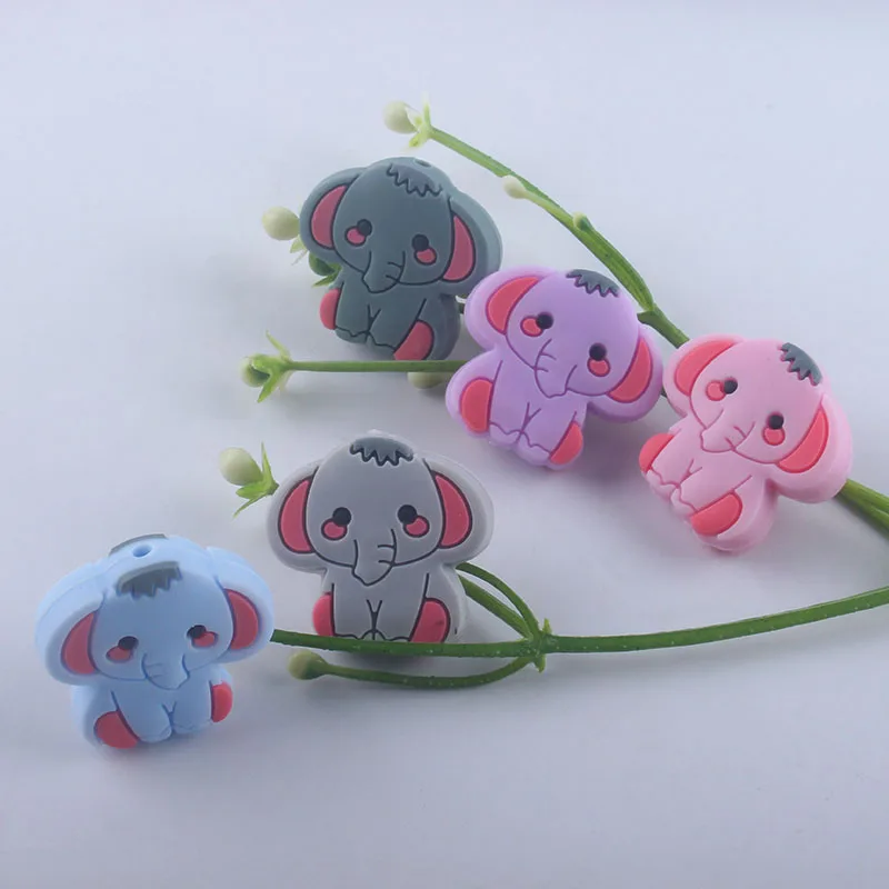 

XCQGH 20Pcs Food Grade Silicone Mini Teether Beads for DIY Pacifier Clips Wholesale