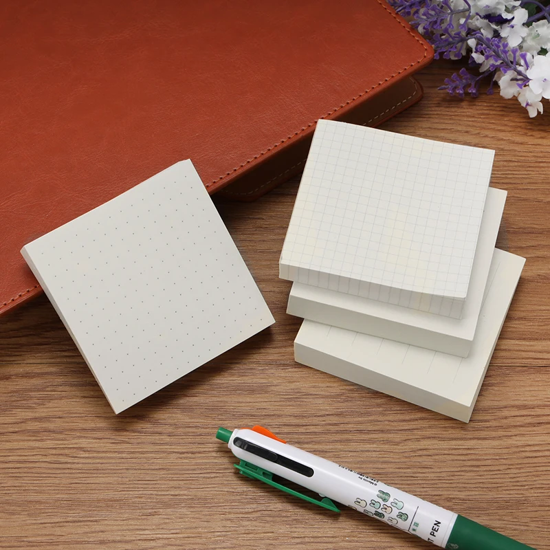 Новинка 2020 милый блокнот для заметок в горошек сетку с карманами Kawaii липкий 73x73 мм