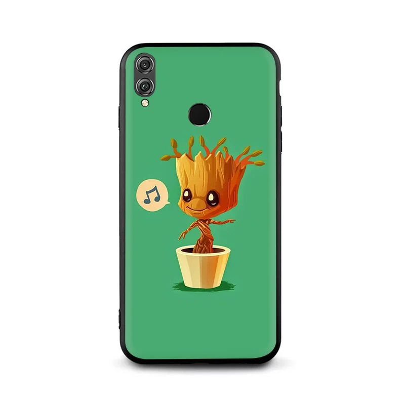 B9 EWAU Marvel милый мультфильм Грут силиконовый чехол для телефона для Huawei Honor 6a 7A Pro 7C 7X8X8 9 Note 10 Lite view 20 9X Pro - Цвет: B9