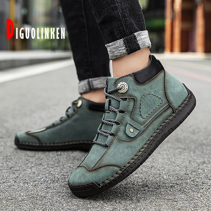 

Fashion Men Shoes Comfort Light Men Casual Sneakers Shoes Summer Flats Shoes Microfiber Breathable Vintage Handmade Big Size
