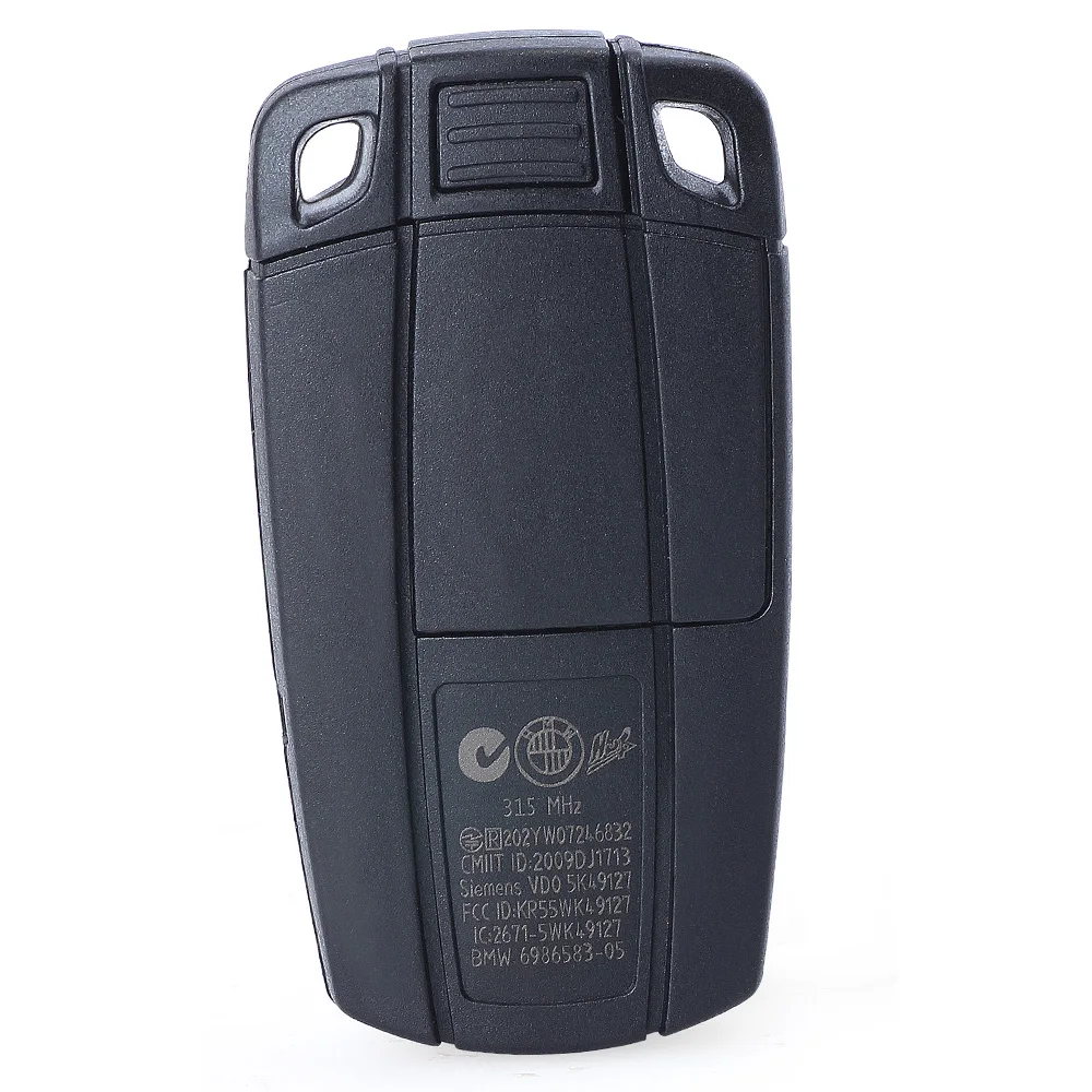 KEYECU 315MHz / 868 MHz PCF7953 Chip CAS3 System Keyless Go Upgraded 3 Button Remote Key Fob for BMW 3/5series X5 X6 KR55WK49123 |