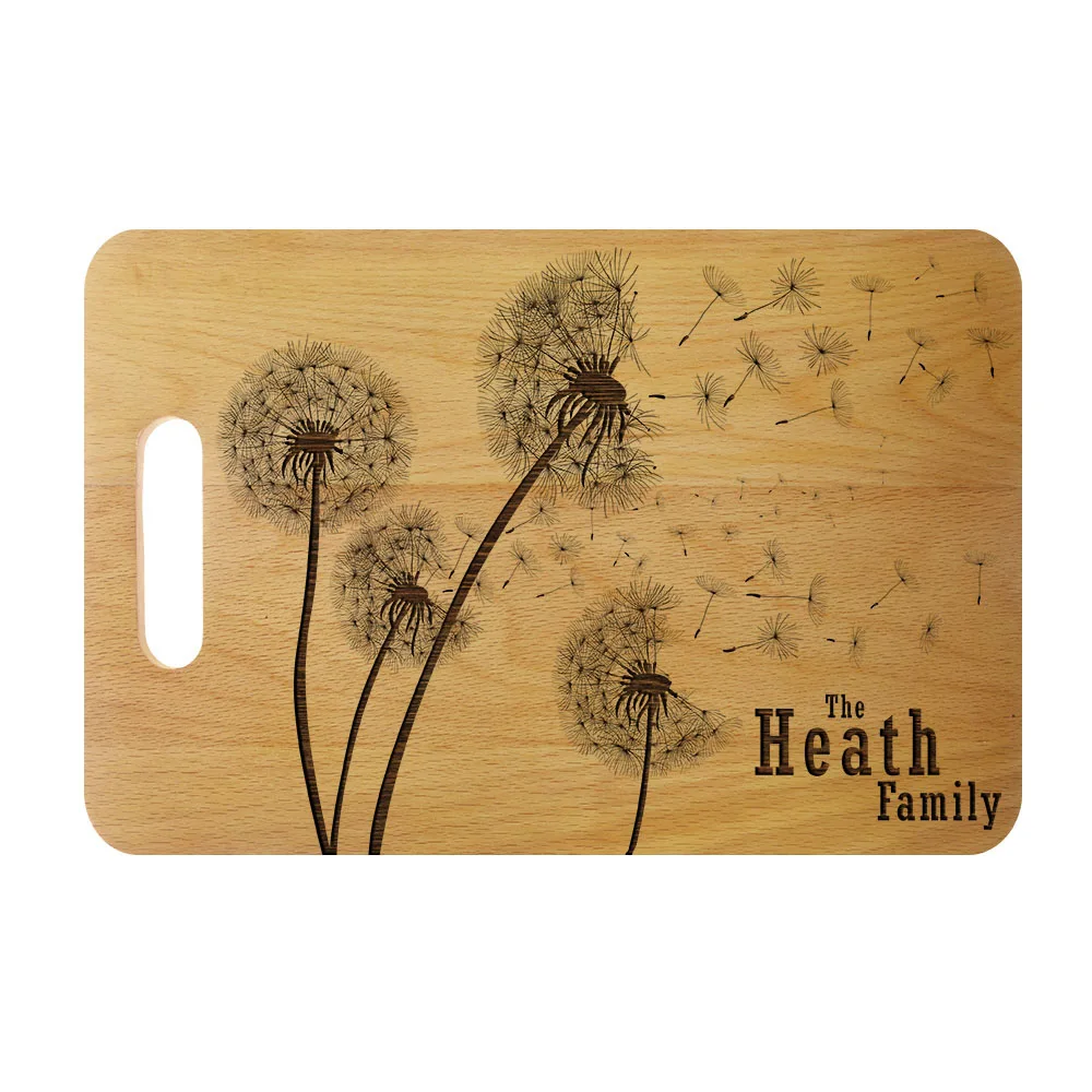 Абстрактные Одуванчики с летящими семена на заказ доска для резки мясника блок