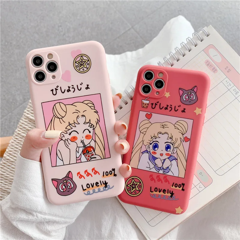 New Cartoon Simple Phone Cases For IPhone 12 Mini 11 Pro XS MAX X XR 6 6S 7 8 Plus SE 2021 Liquid Silicone Cover Coque | Мобильные