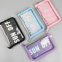 a5 a6 glitter zip bag with 5pcs bag transparent loose leaf binder notebook inner core cover note book planner office stationery