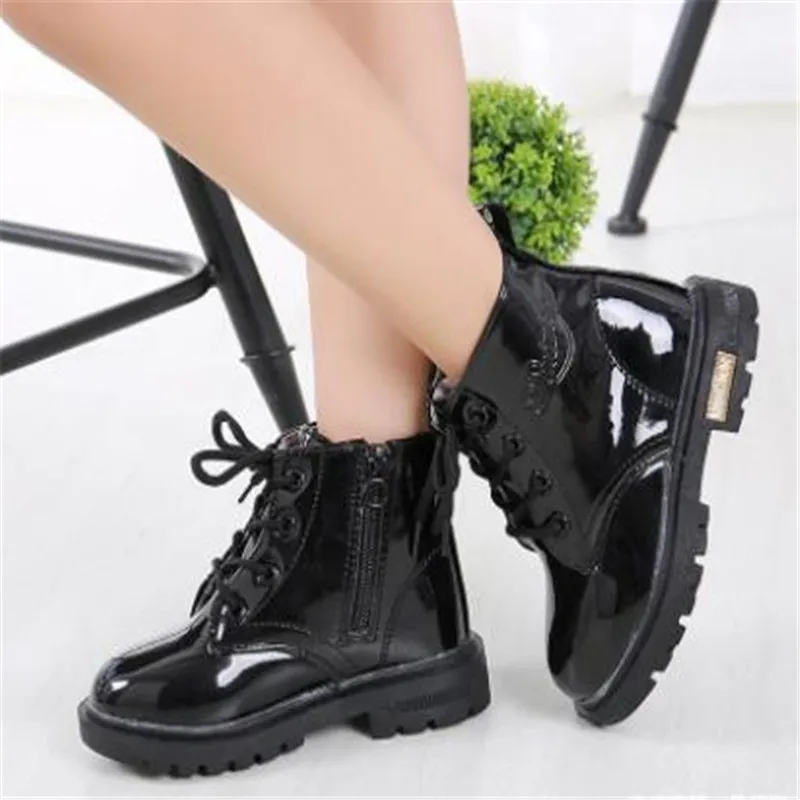 

Children Boots for Girls Boys Shoes Spring Autumn PU Leather Baby Boots Fashion Toddler Kids Shoes Warm Winter Snow Boots