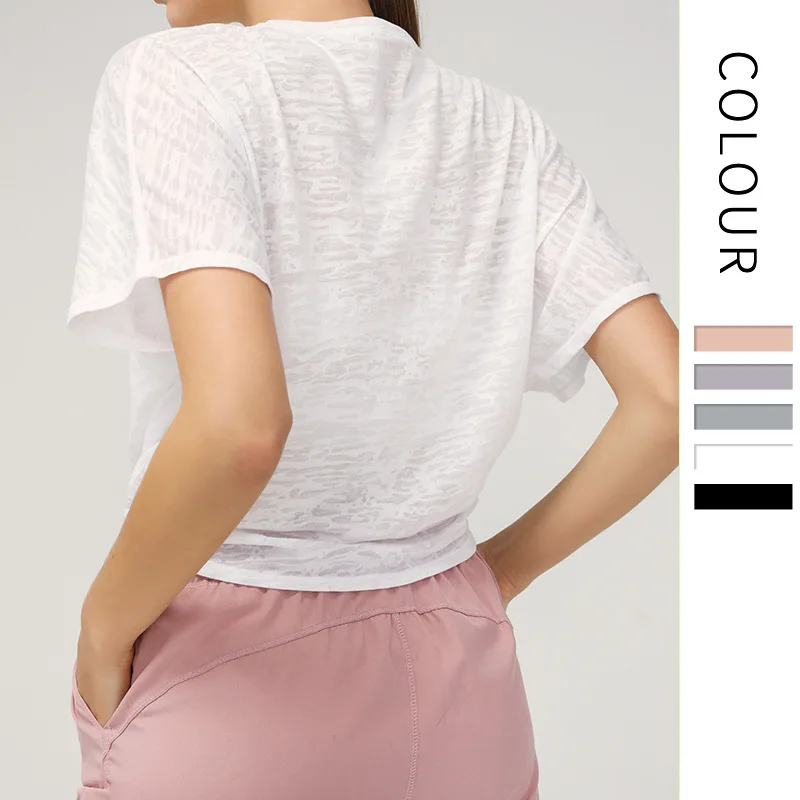 Wmuncc Women Yoga Shirts Breathable Short Sleeve T-shirt Blouse Gym Workout Tops Clothes Female | Спорт и развлечения