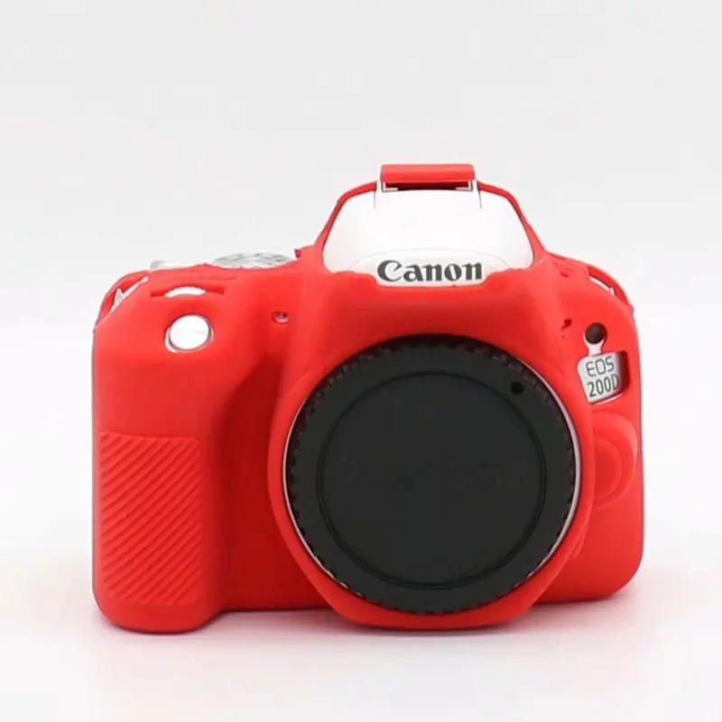 Model A Red Чехол для DSLR камеры, мягкий силиконовый чехол, Резиновая Защитная сумка для Canon EOS 200D 200D II 200D Mark II Rebel SL2 Kiss X9 DSLR - Цвет: Model A Red
