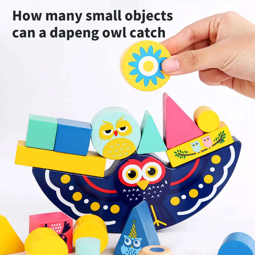 

Kids Educational Stacking High Building Block Wooden Toy Children Colorful Animal Balance Toy Blocks Board Games Toy Kids Gift