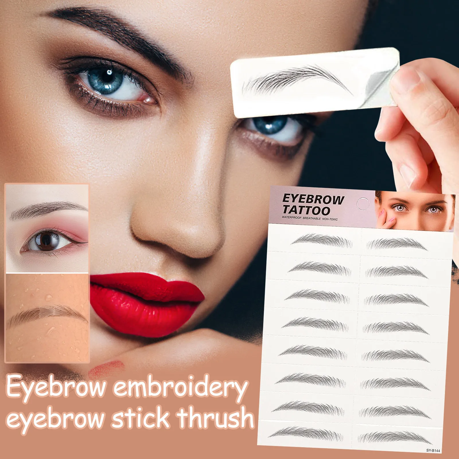 3D брови от боссистского Временной Татуировки Для Бровей водонепроницаемые