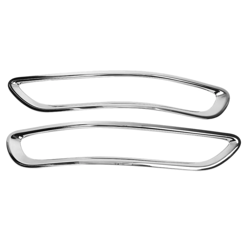 1 пара серебряных хромированных автомобильных задних противотуманных абажуров