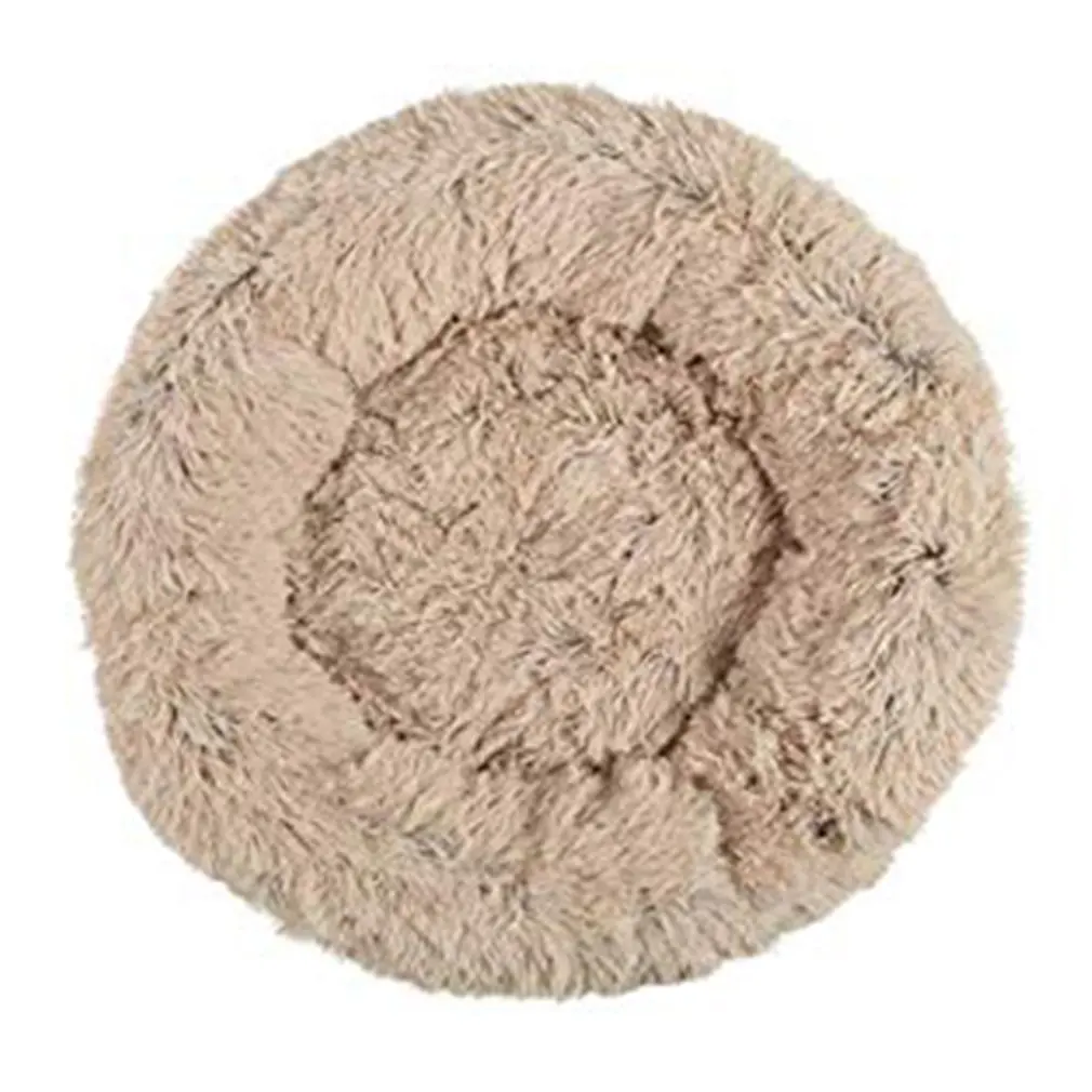 Осенне зимний толстый плюшевый круглый коврик для домашних питомцев питомник