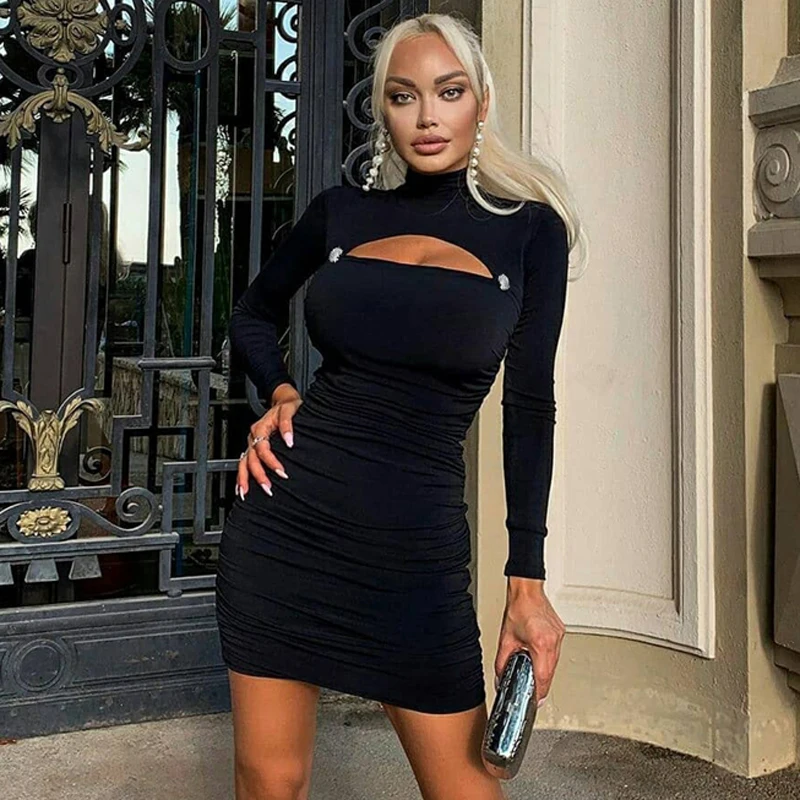 Женские вечерние платья INDRESSME облегающее платье до колена с круглым вырезом и