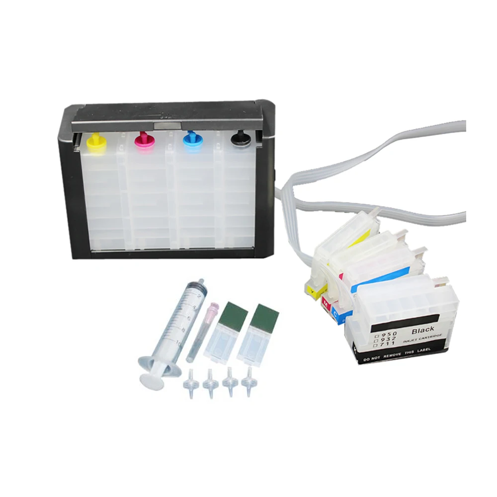 CISSPLAZA 1set compatible For HP 932 933 Ciss System replacement Officejet 7612 6100 7610 7110 6700 6600 Plotter Printer |