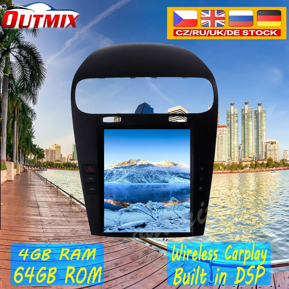 

Автомагнитола для Fiat Freemont, 4 + 64 ГБ, Android 9,0