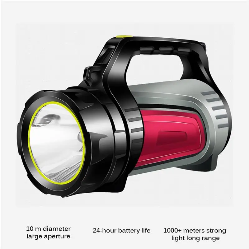 Super Bright Powerful USB LED flashlight Searching Torches Light Lamp Hand Camping Lantern for Hunting Camping Hiking Caving