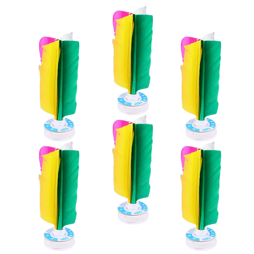 

6 Pcs Adult Training Fitness Shuttlecock Colored Shuttlecock Goose Feather Shuttlecock Chinese Traditional Shuttlecock Spor