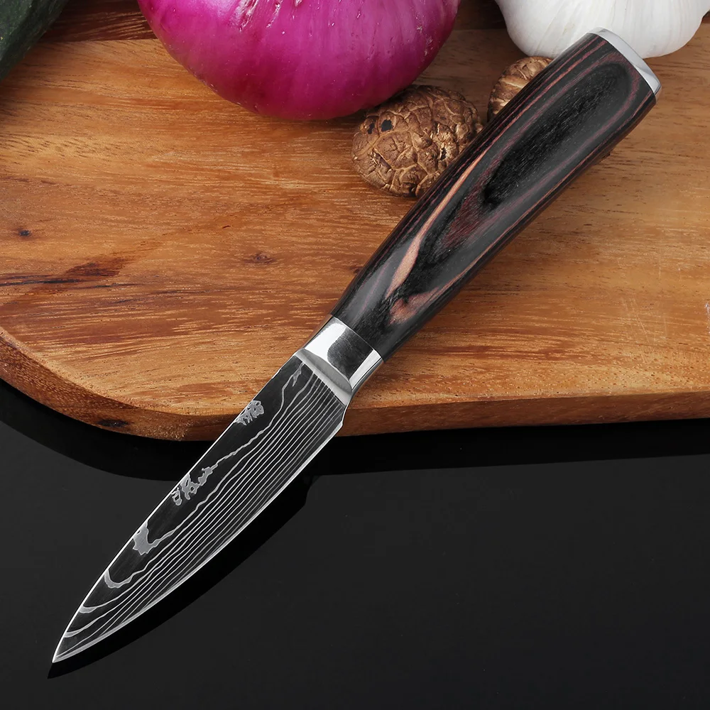 

XITUO 5 Pcs Kitchen Knives Set 7CR17 High Carbon Japanese Stainless Steel 8+7+7+5+3.5 inch cooking tool chef utility knife gifts
