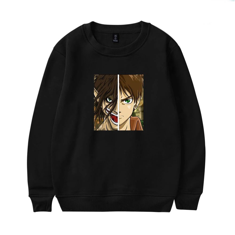 

Толстовки с капюшоном из аниме «атака на Титанов», мужские/женские толстовки с круглым вырезом, хлопковая одежда для мальчиков и девочек «а...