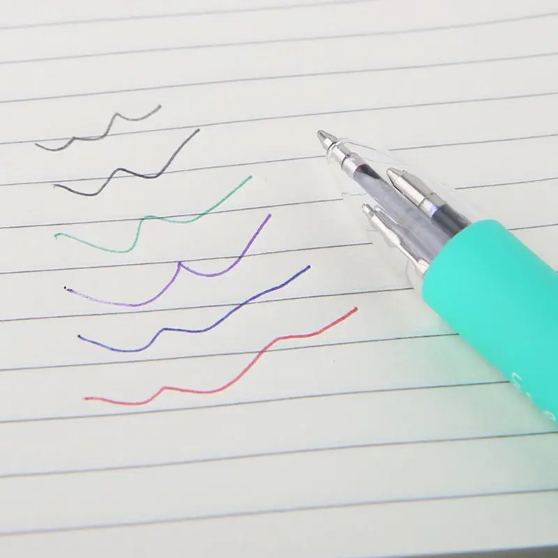 

0.7mm 5 Colors In One Retractable Ballpoint Pens Mechanical Pencil Smooth Writing Tip Note Taking School Stationery Office