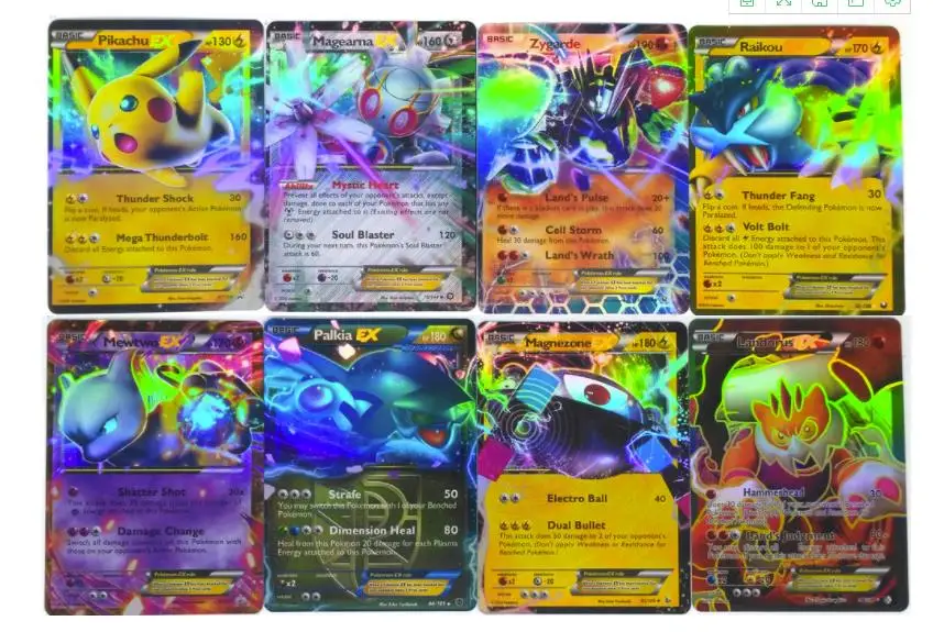 324 100 200 шт. английский EX GX усилительный насос Мега карточные игрушки pokemones
