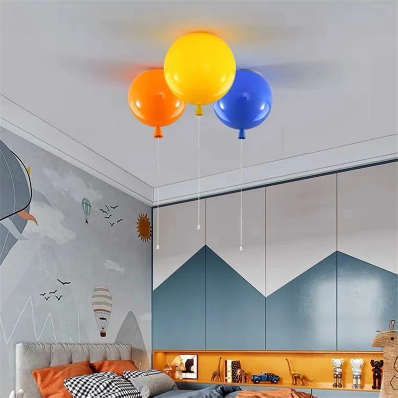 Акриловый подвесной светильник в виде воздушного шара современных цветов лампа