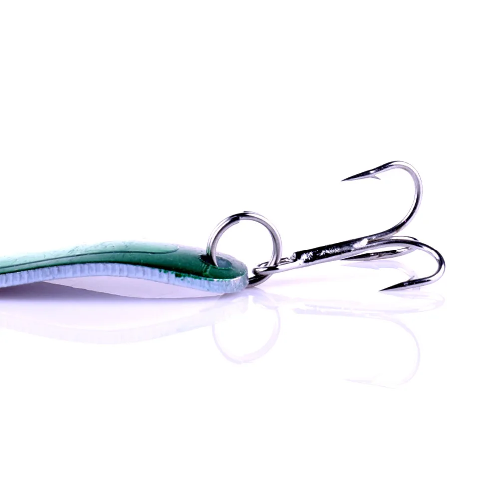 1PCS Hot 5CM/6.5G Metal Sequin Fishing LURE Artificial Bait 3D Eyes With Ring And Three Hooks