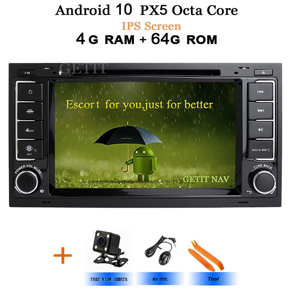 DSP чип ips Android 10 4G 64G Автомобильный gps для Фольксваген туарег Т5 транспортер Multivan dvd-плеер радио Мультимедиа Навигация - Цвет: IPS-4G-Rear Camera