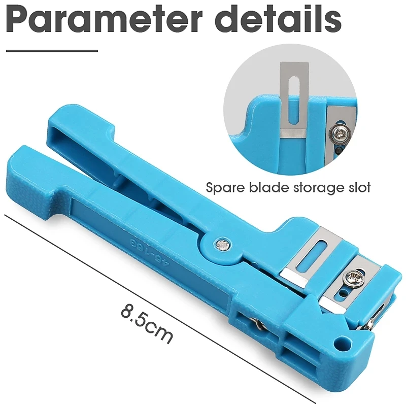 10Pcs Optical Fiber Cable Stripper 45-162 Buffer Tube Stripper FTTH Ideal 45-163 3.2-5.6mm Coaxial Cable Sheath Jacket Cutter