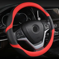 microfiber leather braiding cover on the steering wheel cover 38cm car styling universal leather steering wheel cover