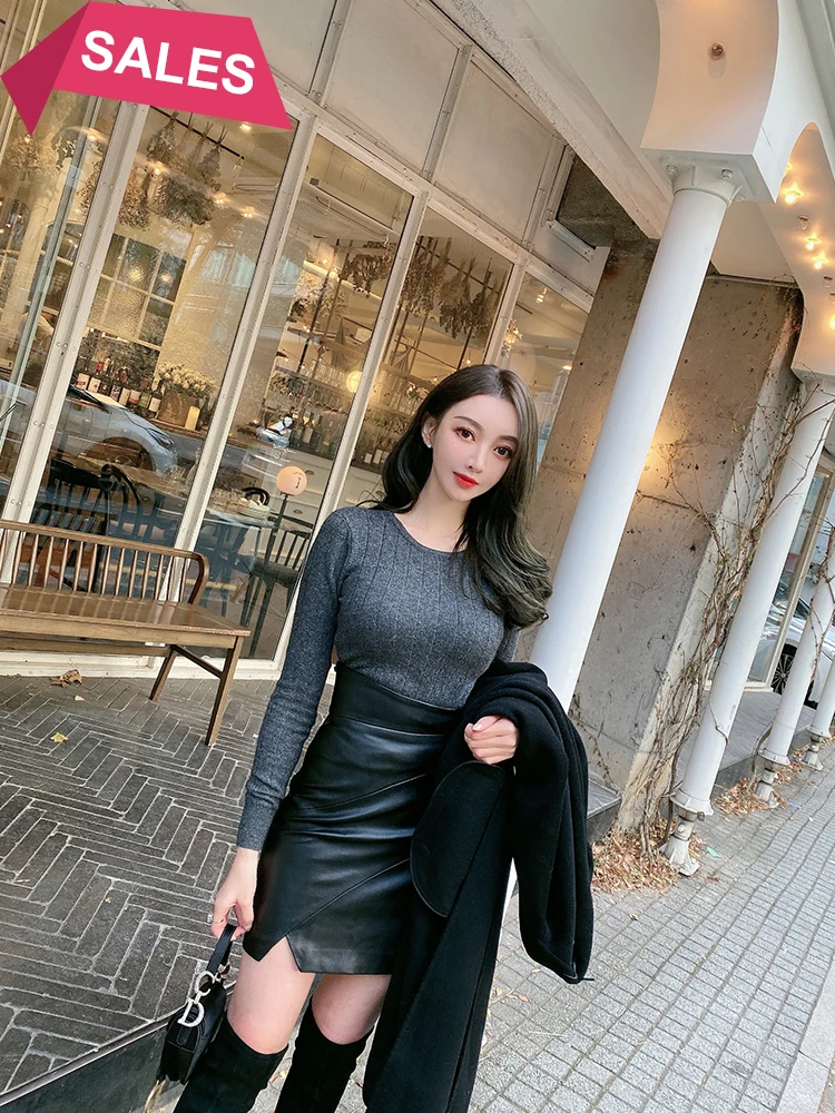 

winter round neck slim fitting cashmere Pullover for women