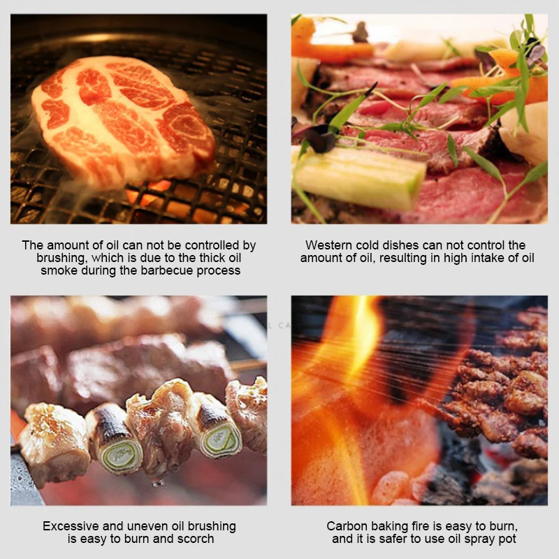 Свинцовый стеклянный распылитель для барбекю бутылка из нержавеющей стали с