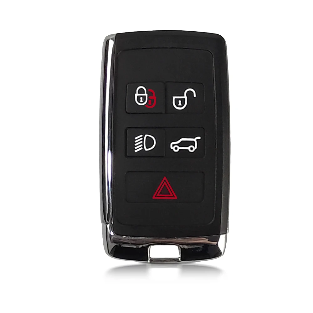 Чехол OkeyTech для Jaguar Xf Xk Smart Key, чехол, держатель Fob, 5 кнопок, со вставкой, пустые лезвия, металл, есть для текста Jaguar - Цвет: Modified