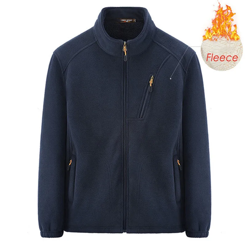 Мужская Флисовая Куртка теплая Повседневная куртка верхняя одежда для весны 2021