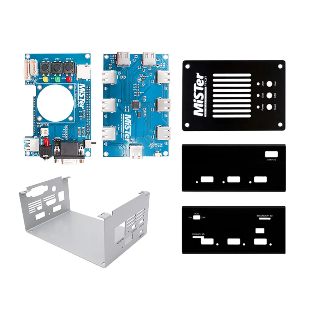 

Metal Metal Cases for Mister FPGA Kit Suit for DE10-Nano Main Board/v6.1 I/O Board and New Mister USB Hub