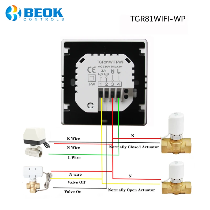 

Smart Home Wifi Thermostat For Water Underfloor Heating Temperature Controller Power Control Work With Alexa Google