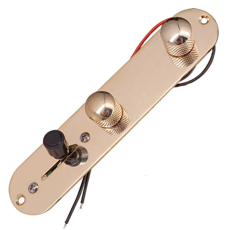 

Gold Electric Guitar Control Plate Wiring Harness Prewired 3 Way Switch Wired Loaded Prewired With Knobs Guitar Accessories