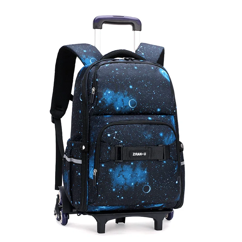 

New Removable Children School Bags with 6 Wheels for Boys Girls Trolley Backpack Kids Wheeled Bookbag Travel Luggage Mochilas