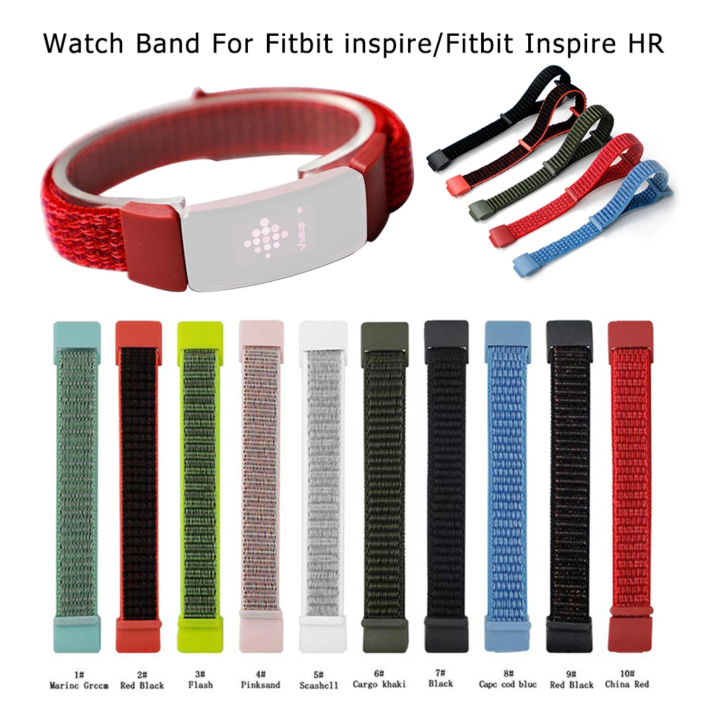 

14MM Watch Band For Fitbit Inspire / Inspire HR Nylon Hook Loop Wristband Replacement Wrist Strap For Fit Bit Inspire Watchband