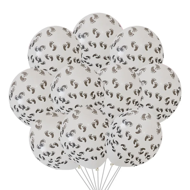 10 шт 12 дюймов след воздушных шаров из латекса для мальчиков и девочек День