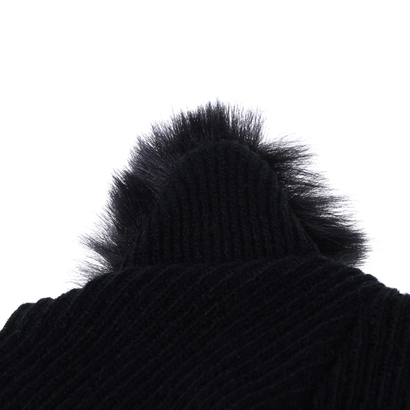 

Hot Sale Cat Ears Women Hat Knitted Acrylic Warm Winter Beanie Crochet Fur