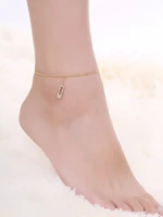 classical fashion womens anklet solid color simple hollow out design anklet footexquisite zircon body chain bracelet for women
