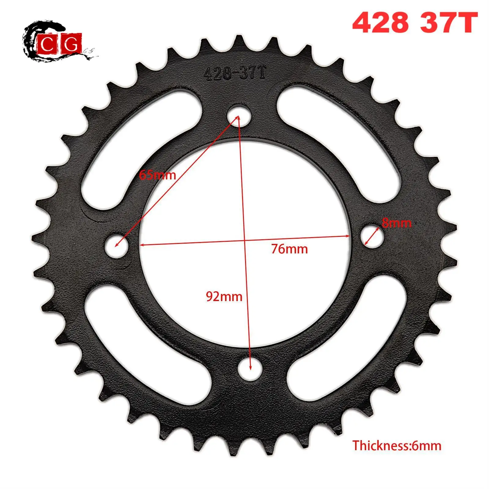 

Цепи 428, цепи 76 мм 37 т, задняя цепь мотоцикла, звездочка, Шестерня для внедорожника 110cc 125cc 140cc 150cc