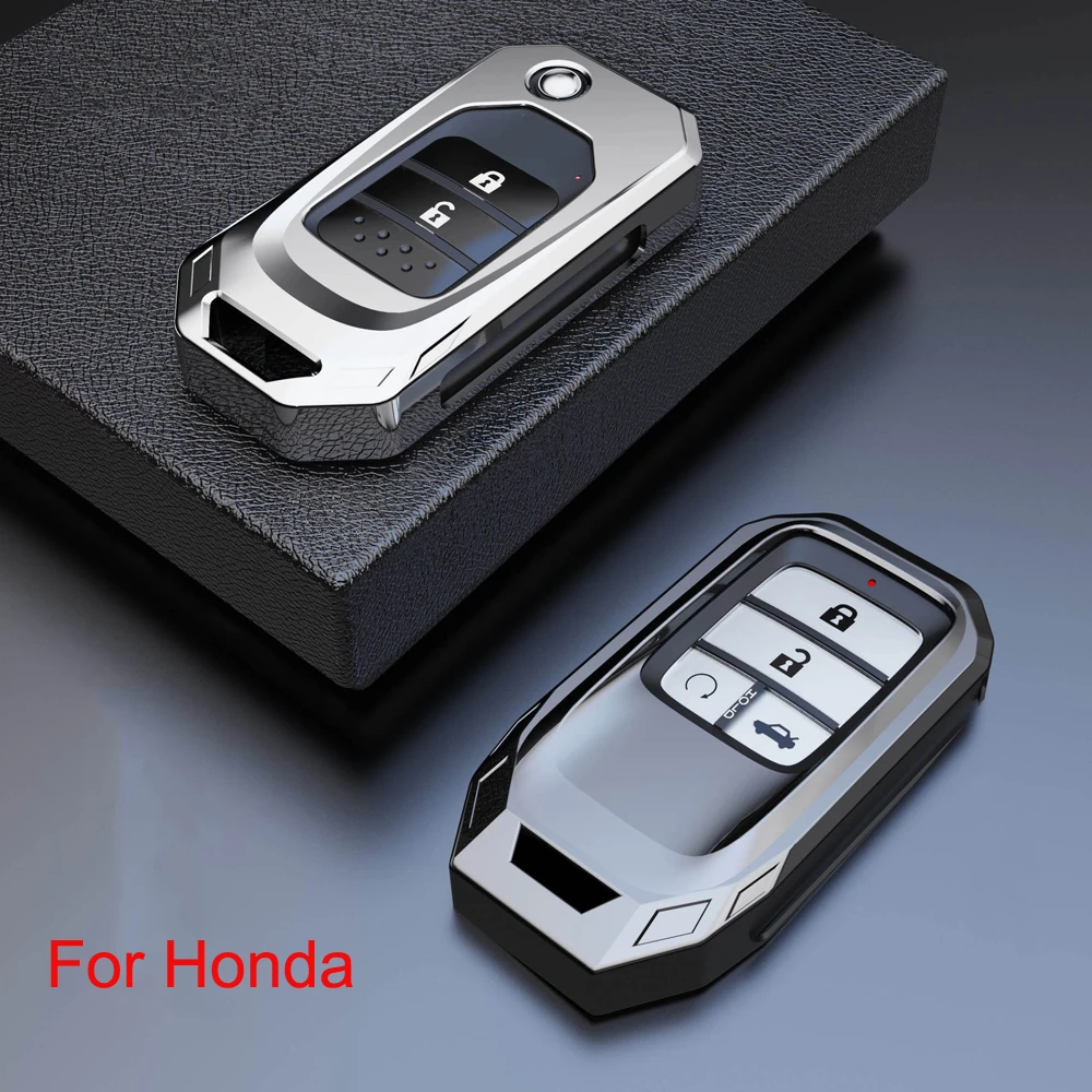 

Car Key Shell for Honda Tenth Generation Accord XRV Odyssey Civic Pack Lingpai Zinc Alloy Key Shell Keychain Cover
