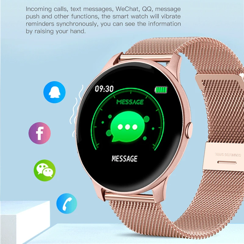 

2021 Fashion Smart Watch Ladies Heart Rate Blood Pressure Multifunctional Sport Watch Men Woman Waterproof Smartwatch Women